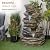 Alpine Corporation 39" Tall Outdoor 5 Tiered Natural Look Rock Water Floor Fountain with Replaceable Lights, Brown