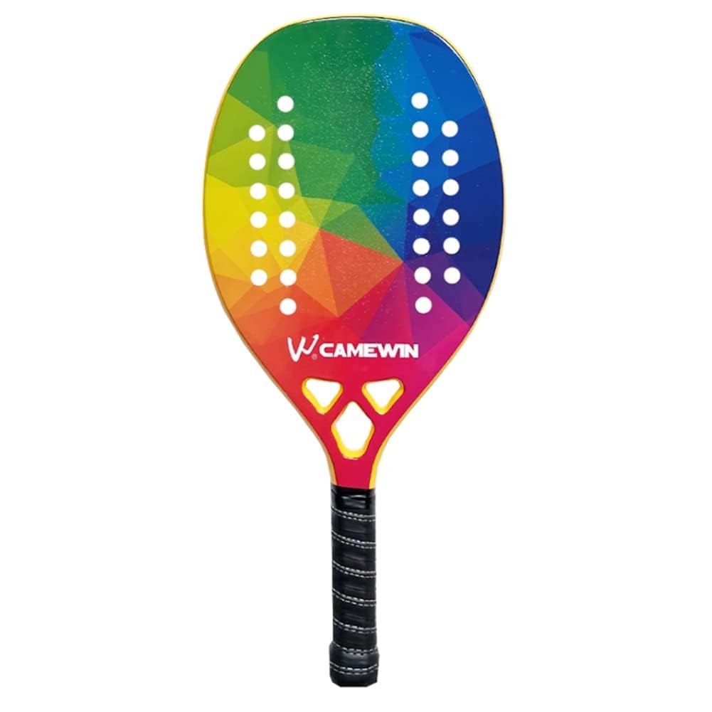 Racchetta da beach tennis, faccia in fibra di carbonio, morbida racchetta da tennis in EVA, racchetta da beach tennis professionale con borsa for il trasporto, attrezzatura sportiva da spiaggia (1 pez