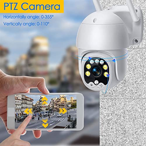 Cámaras de vigilancia sin cables PTZ con zoom 4x y alarma de seguridad para exterior 3