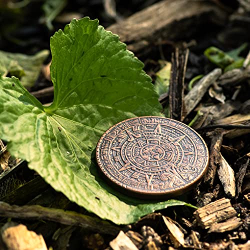 Moneda Aztec Sun Stone en Cobre miniatura 5