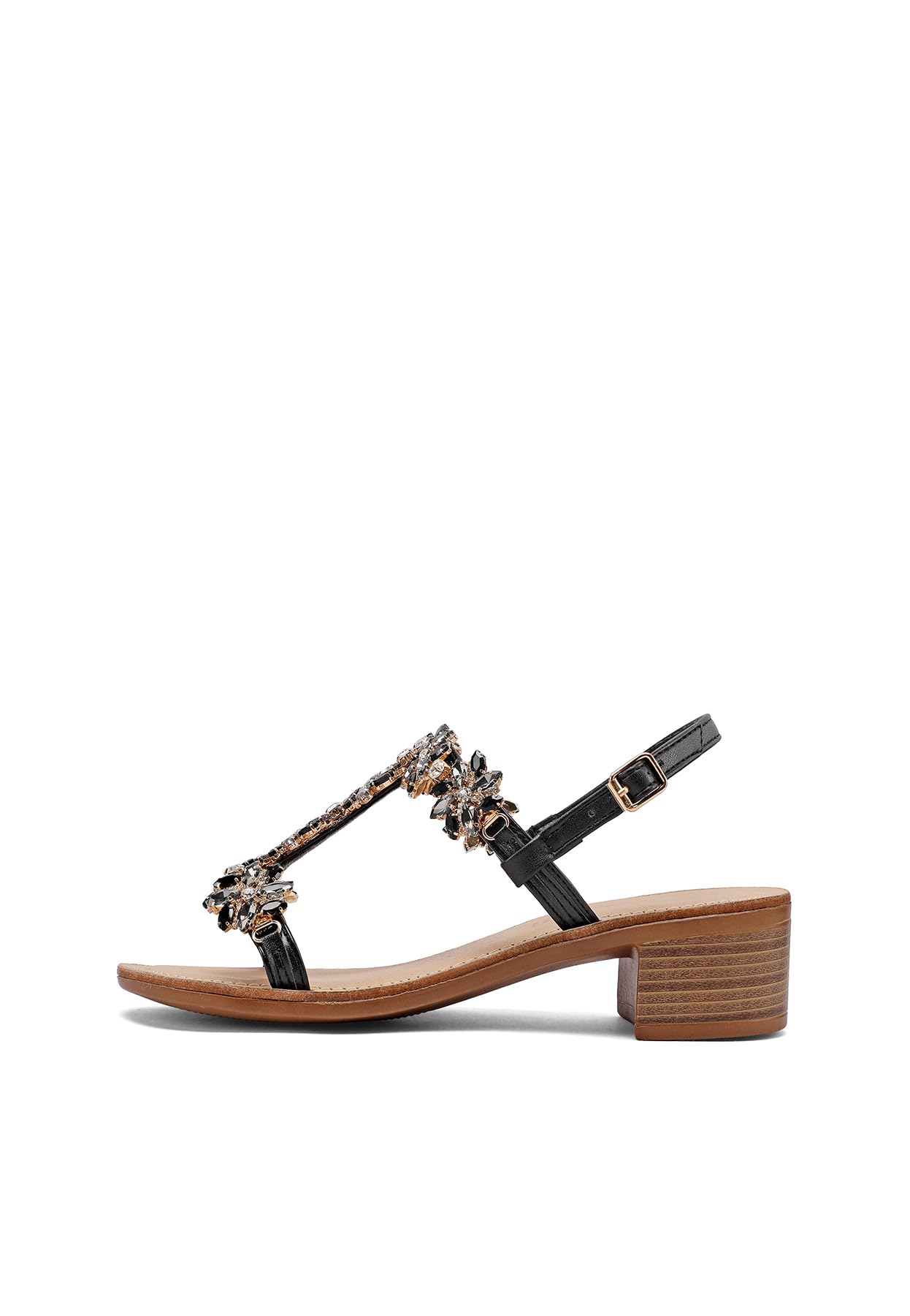 QUEEN HELENA Sandali Gioiello con Strass con Tacco Donna Y6017