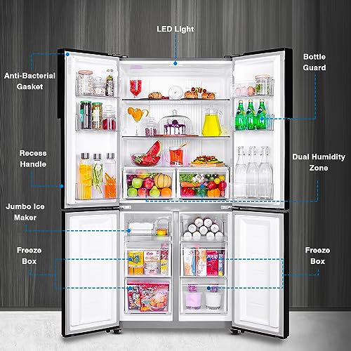 Image of Haier 531 L French Door Refrigerator Appliance (HRB-550KS, Black Steel)