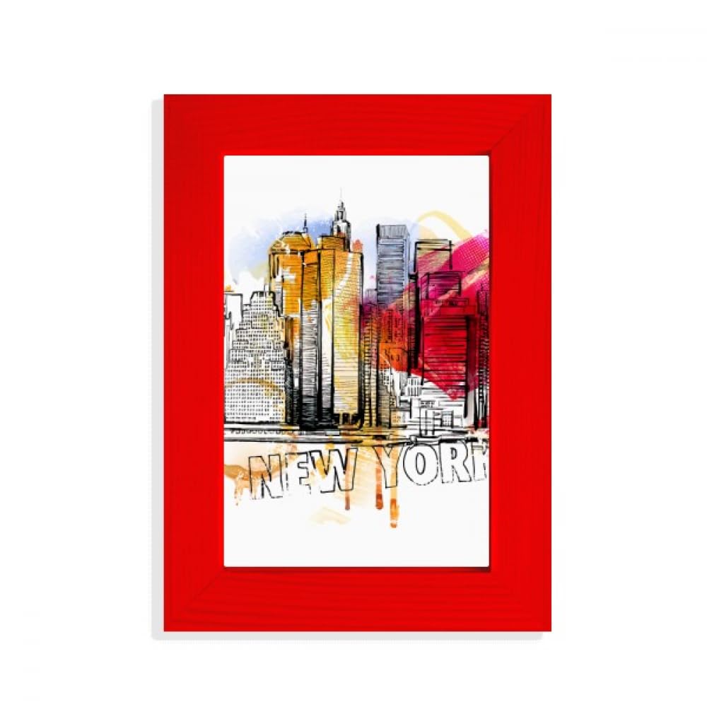 Cadre photo rouge New York City America USA pour poster et affiche murale
