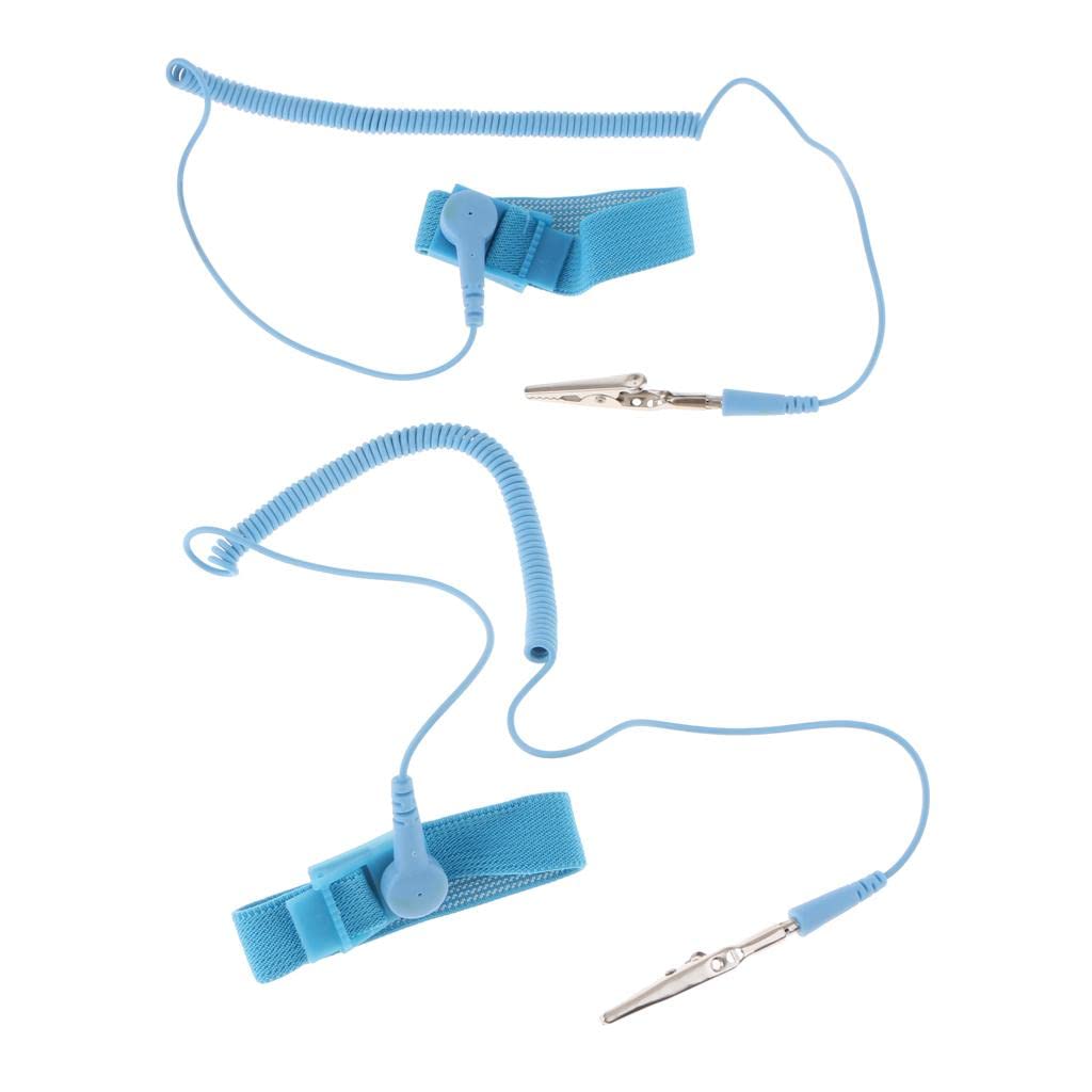 2pc Anti-Static Wristband ESD Grounding Wrist Strap Prevents Static Build Up | Electronics Tweezers Electronic Components Electrical & Test Equipment-image-35
