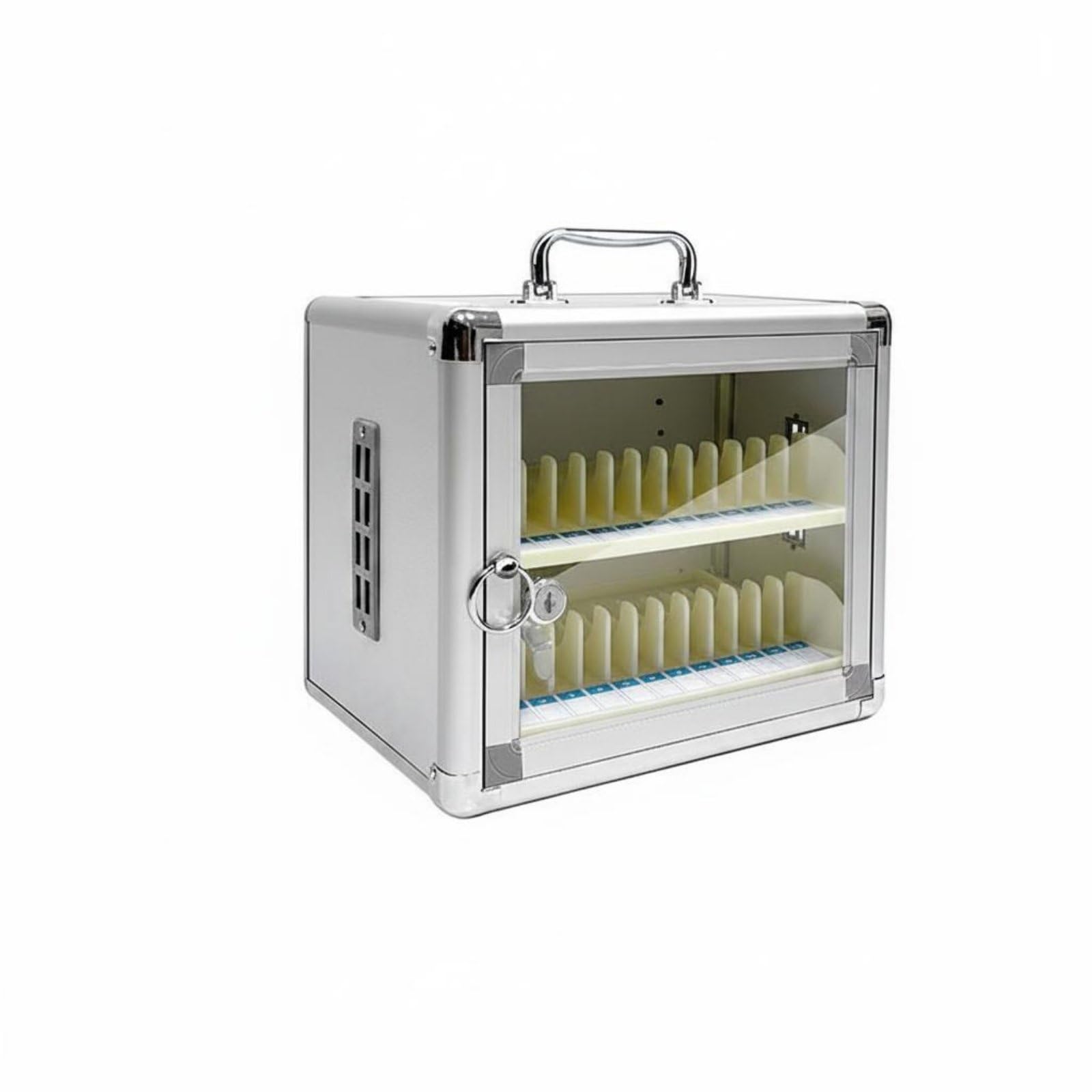 Transparent Phone Locker Lockable Locked Phone Cabinet Multi Compartment Mobile Storage for Students, Employees, School, Meeting Room, Restaurant, 24-Slot Phone-image-6