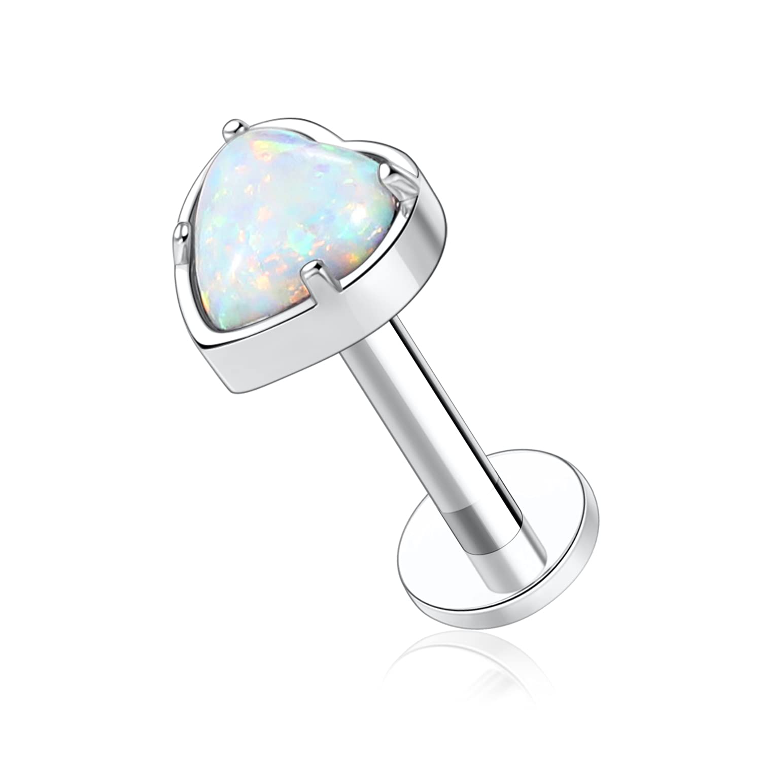 FUNLMOG23 Titanium Labret Studs 16G Lip Piercing Internally Threaded Medusa Ring Cartilage Monroe Piercing Jewelry