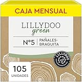 Pañales LILLYDOO green con un impacto ambiental reducido, talla 5 (12-17 kg), 105 pañales-braguita (FSC Mix)