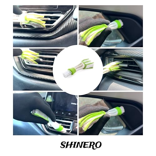 Image of CleanIt 5-in-1 Car Cleaning Brush Combo - Tire, Alloy, Dashboard & AC Vent Brush Set - Interior & Exterior Detailing Kit - Heavy-Duty, Reusable Car wash and Care Brushes