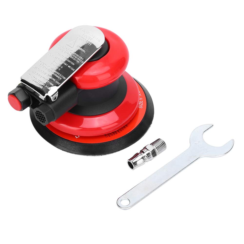 Pulidora neumática Máquina pulidora Lijadora orbital con ángulo de aire de 5 pulgadas Componentes de control industrial Alta velocidad Durable Ergonómico para carpintería marina