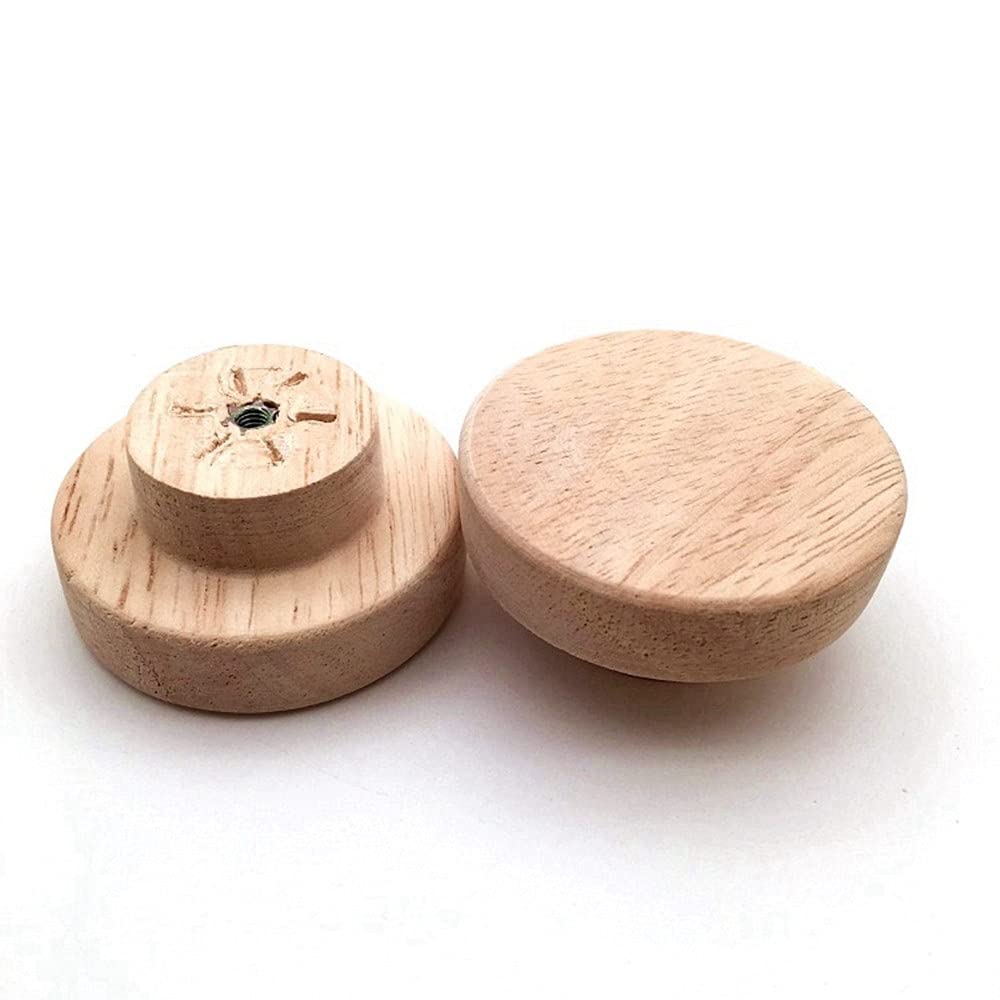 4/8/12pcs Holz Runde Pull Knöpfe Natürliche Holz Schrank Schubladen Kleiderschrank Knöpfe Für Schrank Schubladengriff Möbelbeschläge,8pcs,M