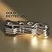 KEYTEC Compact Key Organizer (12-16 Keys) - Premium Key Holder with Built-in Tools - Bottle Opener/Phone Stand - Gold Frame Plus Anti Loosening Washer - Great Gift (Gold)