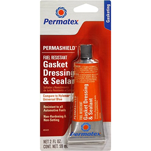 Permatex 2 oz. Orange Rubber Gasket Dressing and Flange Sealant, 2 Count, Fuel Resistant, Not Water Resistant