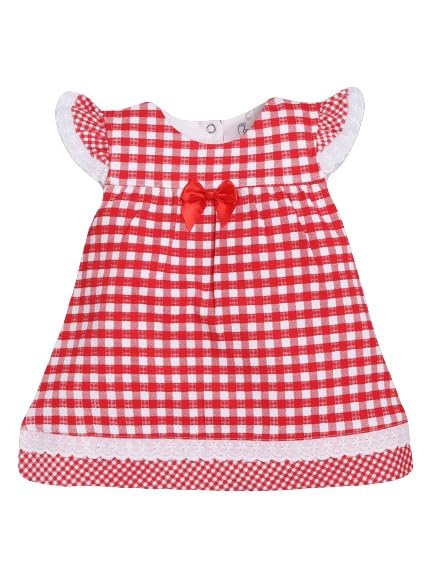 Image of BABY GO Baby Cotton Frocks Casual Dress for Baby Girl (18-24 Months, Red)