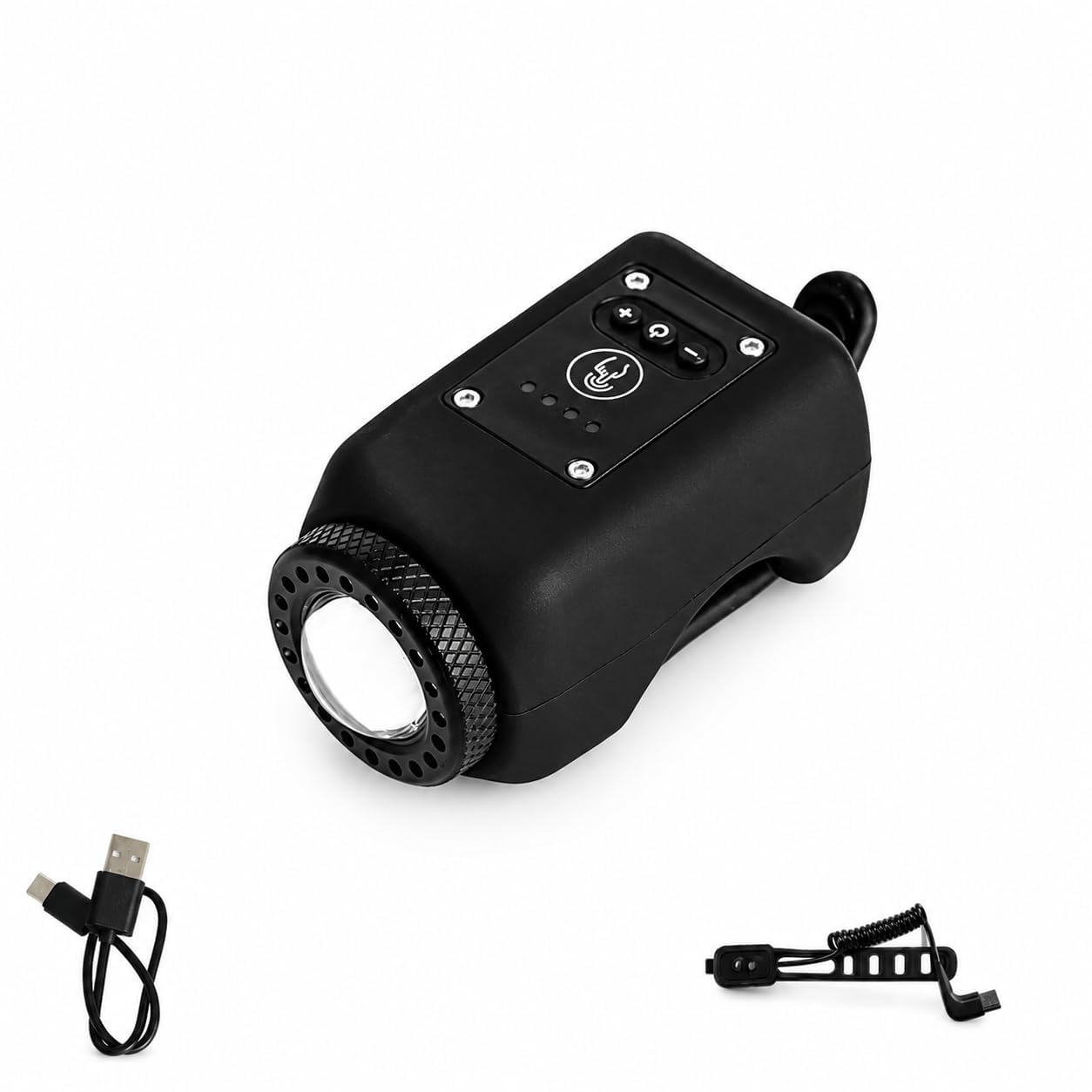 Rechargeable Electric Bike Horn, 2 in 1 Mountain Bike Horn and Lights