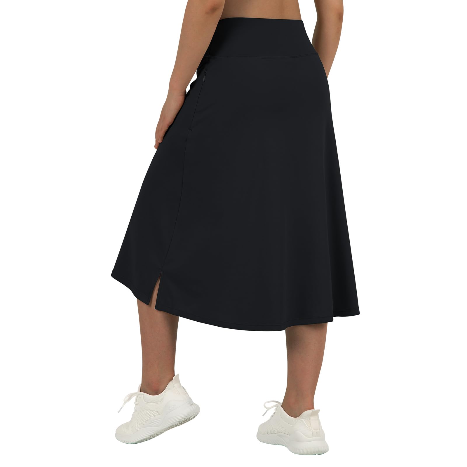 beroy Gonna lunga da donna da 71,1 cm, con 2 tasche, gonna modesta, con pantaloncini sotto le gonne lunghe a vita alta