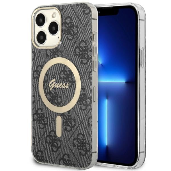 GUESS COUVERTURE COMPATIBLE 4G IML MAGSAFE POUR IPHONE 13 PRO MAX NOIR