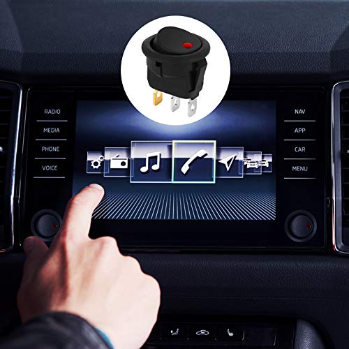 20PCS Auto Switch Jubaopen 12V Led Car Switch with LED Light 20ADC On-Off DC Rocker Switch Round Automotive Led Light… - Image 3