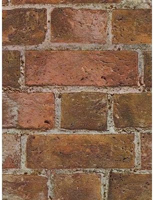 Faux Real Brick Looking Heavy Thick Textured Wallpaper