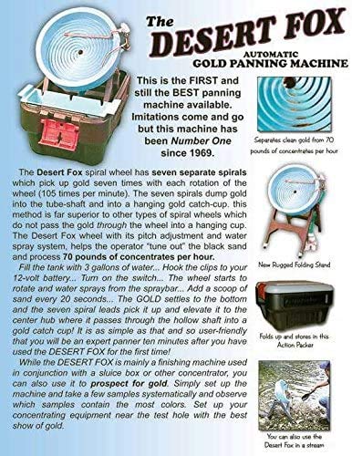 image for Desert Fox Automatic Gold Panning Machine - Variable Speed - Gold Mini