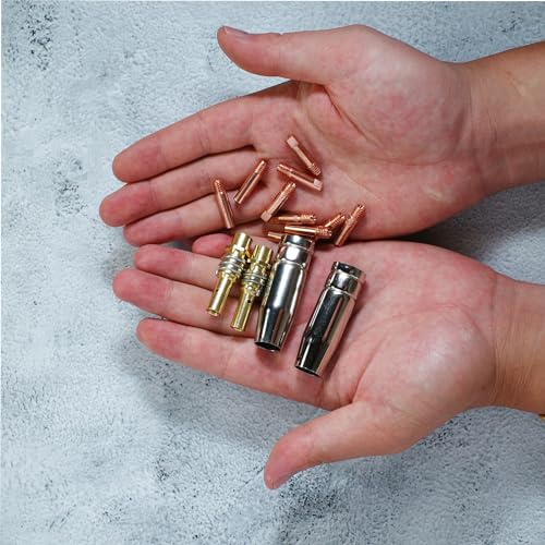 RYXZEN MIG Welder MB15 AK MIG Welding Gun Accessory Kit 14PCS Contact Tip 0.024'' 0.6MM, 0.032" 0.8MM, 0.039" 1.0MM M6 Tips Holder Difuser Gas Nozzles Welder Replacement Parts for MIG Welding Torch - Image 7