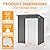 Zynfylus 5x3 FT Outdoor Storage Shed Garden Shed Tool Shed with Lockable Door and Sloping Roof, Durable Metal Storage Shed for Backyard, Outside, Patio, Light Gray