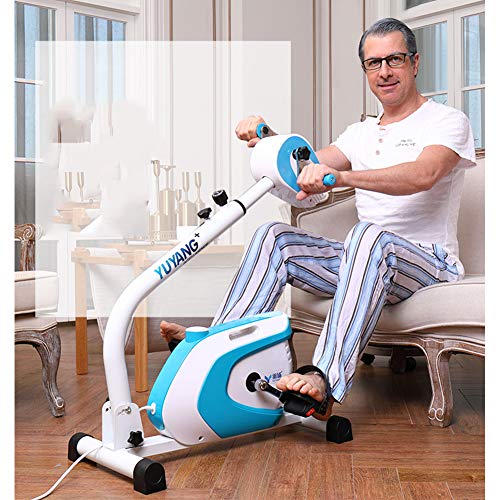 Image of Electric Rehabilitation Exercise Bike Machine Powerful Rehabilitation Bike Pedal Electric Trainer Electric Pedal Exerciser for Legs Arms and Knees (F) (G)