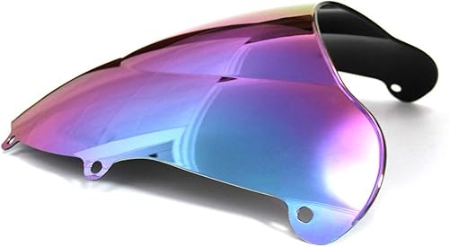 Miniatura 4 de Motorcycle Windshield Motorcycle Double Bubble WindshieldWindscreen - Light Iridium Magic Color Compatible with Suzuki GSXR 600750 1996 1997 1998