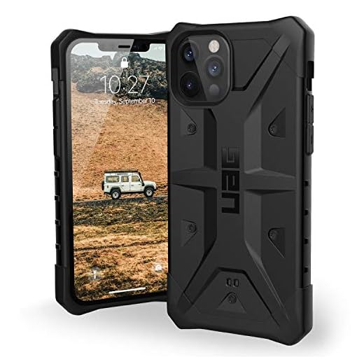Urban Armor Gear Pathfinder Coque Apple iPhone 12 / iPhone 12 Pro (6,1" Pouces) [Housse Compatible Le Chargement sans Fil, Protection Le Normes Militaires, Résistant Pare-Chocs] Noir