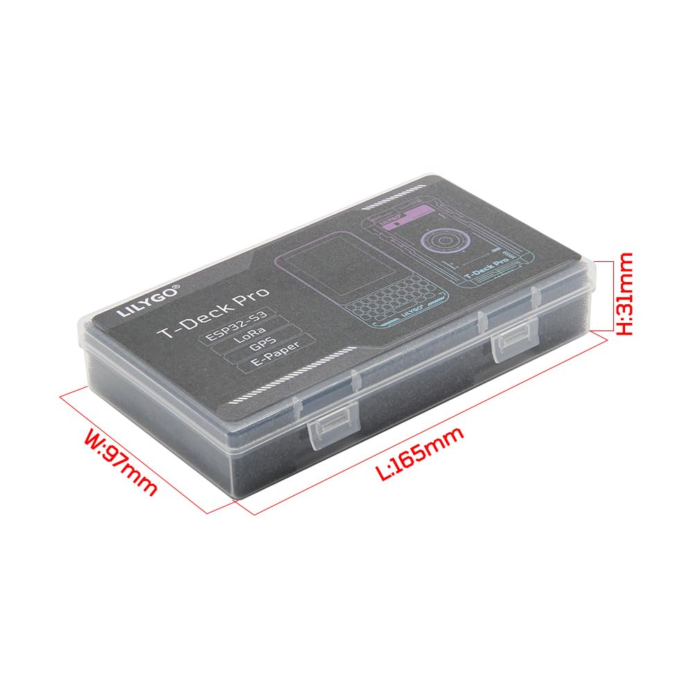 LILYGO T-Deck Pro SX1262 LoRa 868MHz TTGO Scheda di sviluppo con display E-Paper Ultra-Wide-Viewing da 3,1 pollici a basso consumo energetico e antenna esterna (Firmware Meshtastic A7682E)