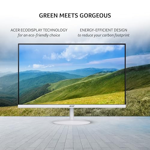 Image of acer SA272U G 27 Inch WQHD 2560 x 1440 IPS Backlit LED Monitor | 120Hz Refresh, 1ms VRB Response, HDR10, AMD FreeSync | Ultra Slim 7.2mm Design | 2xHDMI, 1xDP, Stereo Speakers | Eye Care | White