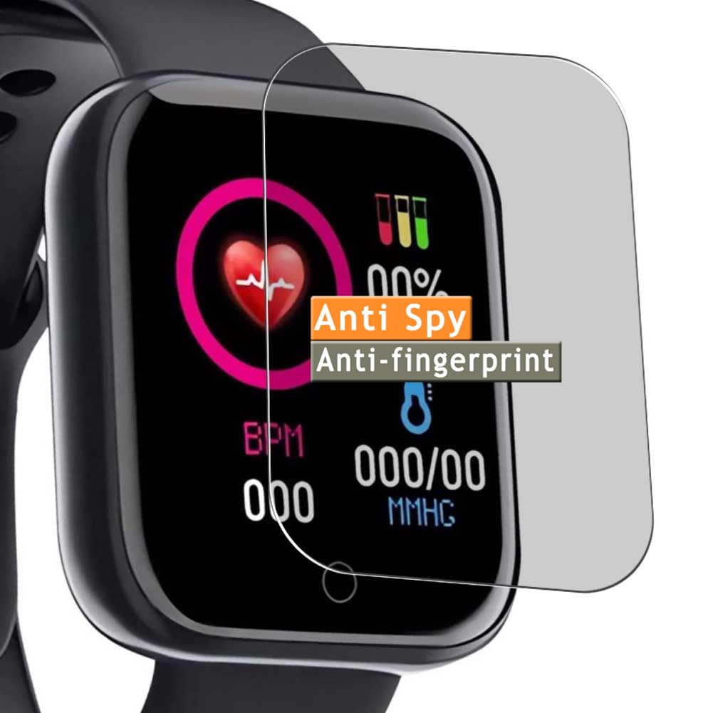 Vaxson Privacy Screen Protector, compatible with YEKEI KOMUSII KANGYUE Y68 D20S 1.44" Smart Watch smartwatch, Anti Spy Guard Film Protectors Sticker [NOT Tempered Glass]