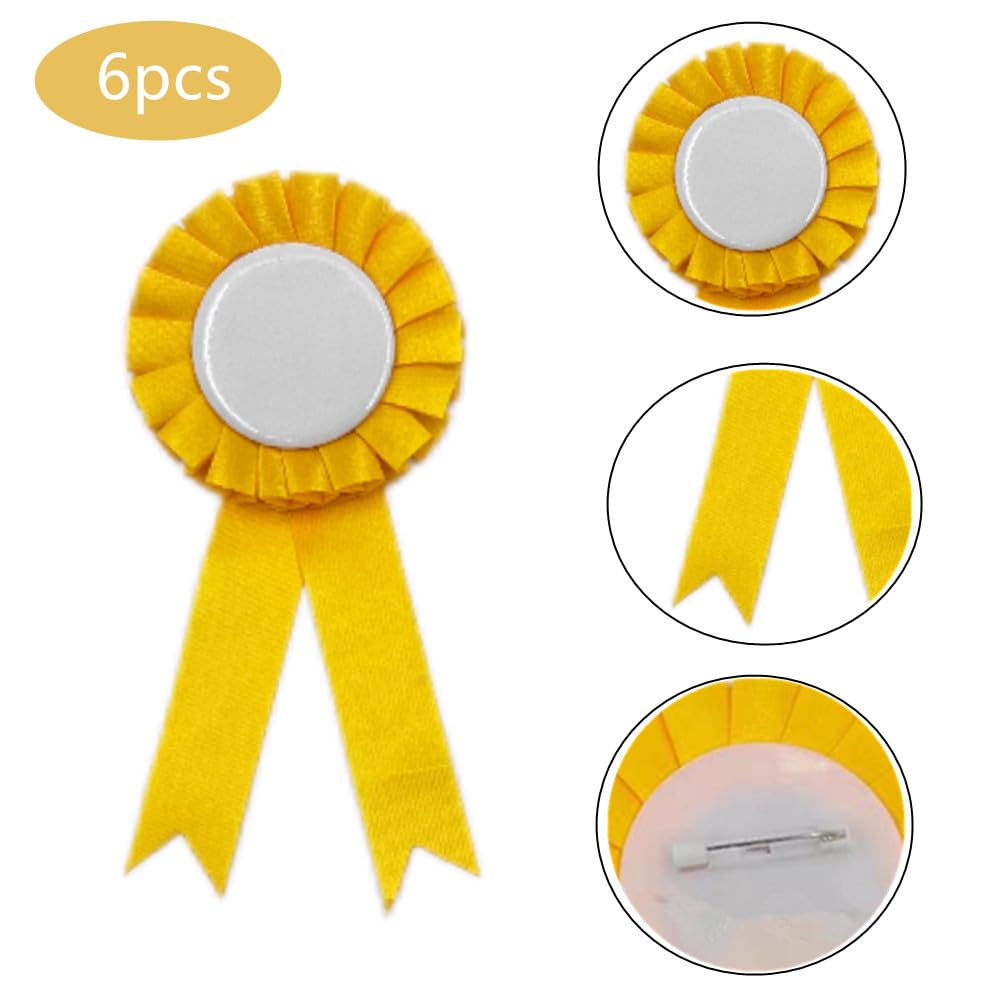 Fiocco da Torneo, 6 Pezzi Coccarde Premiazioni, Rosette per Vincitori,Hobby Horse Accessori Cavallo Divertenti, Nastri da Torneo Nastri per Eventi Sportivi, Coccarde per Vincitori