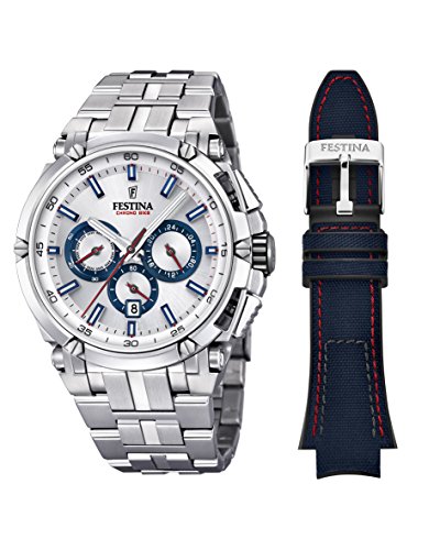 Preisvergleich Produktbild Festina Herren Chronograph Quarz Uhr mit Edelstahl Armband F20327 / 1