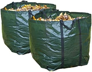 2 x Garden Bags Very Strong Quality Heavy Duty Waste Refuse Rubbish Grass Sack Waterproof Reusable Large