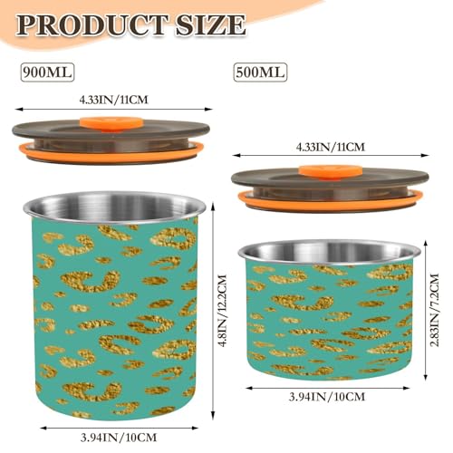 Envase hermético de acero inoxidable estampado animal 17oz miniatura 2