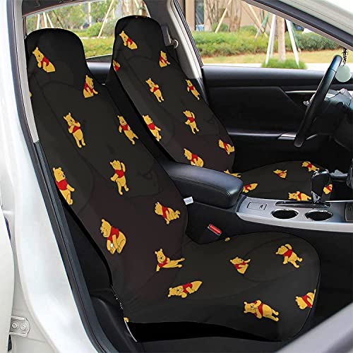 くまのプーさん シートカバー 汎用 カーシートカバー シート保護 席用 防水 取付簡単 車シートカバー 席用 車シートカバー
