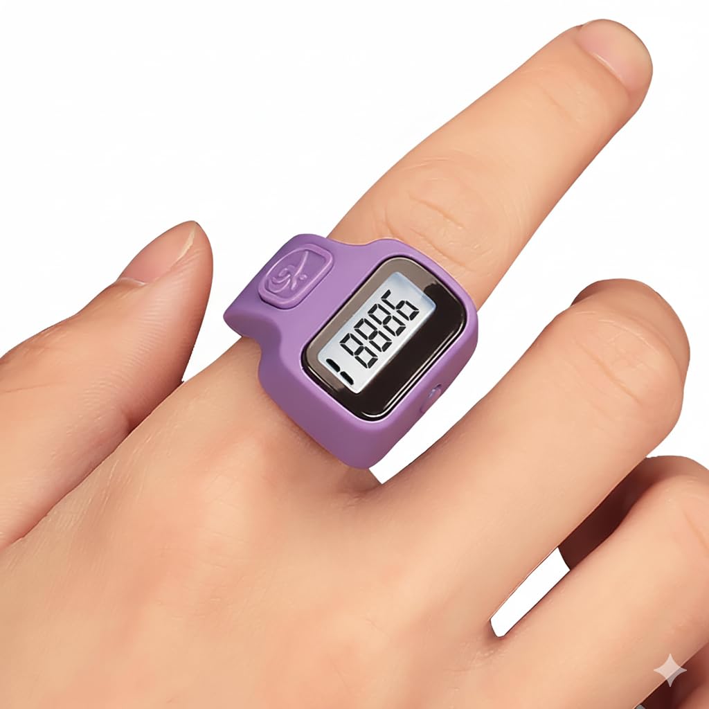 99999 5 Digit Multiuse Digital Electronic Portable Mini Hand Tally Clicker Counter Finger Ring Mantra Jaap Device Machine Cricket Umpire Counting Zikr Ziker Dhikr (8016)-image-22