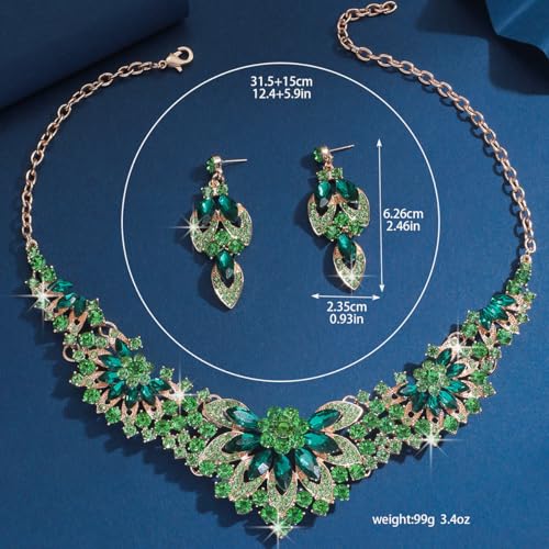 Image of Shining Diva Fashion Stylish Design Fancy Crystal Necklace Jewellery Set for Women | Trendy Celebrity Inspired Jewellery
