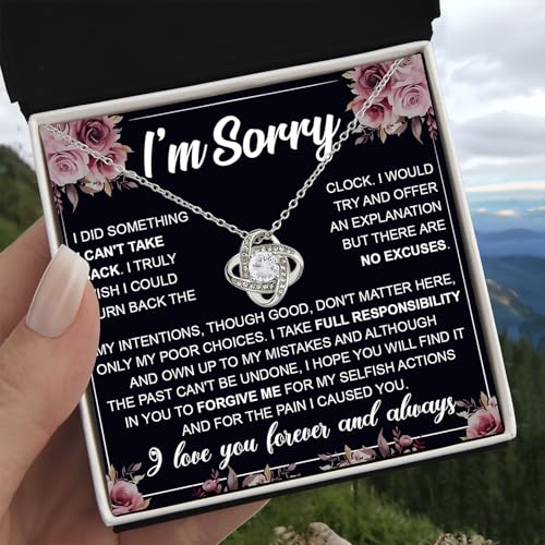 I'm Sorry Necklace For Her, Im Sorry Neckace Gift, Apology Necklace For Her Women, Forgive Me Gifts For Her, I'm Sorry For Hurting You Neckace, Apologize Gift For Wife Girlfriend Soulmate2