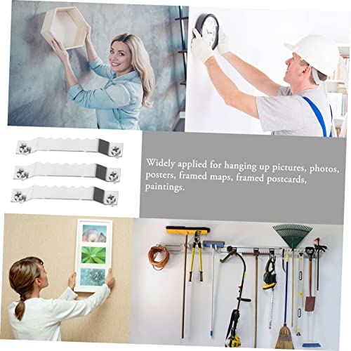 Image of Abaodam Picture Frame Hangers Serrated Hangers Wall Hanging Hardware Set 100pcs