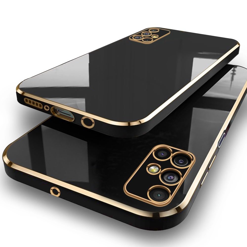 TheGiftKart Luxurious Golden-Plated Back Cover Case for Samsung Galaxy M51 | Raised Lips for Camera & Screen Protection | Shockproof Design | Stylish Case for Samsung Galaxy M51 (TPU, Black) (B0CSXHBCG1) Amazon Price History, Amazon Price Tracker