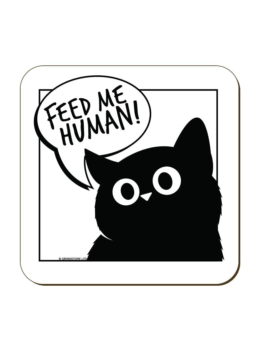 Grindstore Multicolour Feed Me Human! Coaster