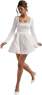 Short Wedding Dresses for Bride 2025 Beach Lace Tulle Mini Satin Bridal Dress for Women with Applique - Buy now