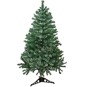 Holiday Essence 4 Foot Christmas Tree, 300 Tips Artificial Green Canadian Pine Tree, Unlit Premium Hinged 4 Ft Tall, PVC…