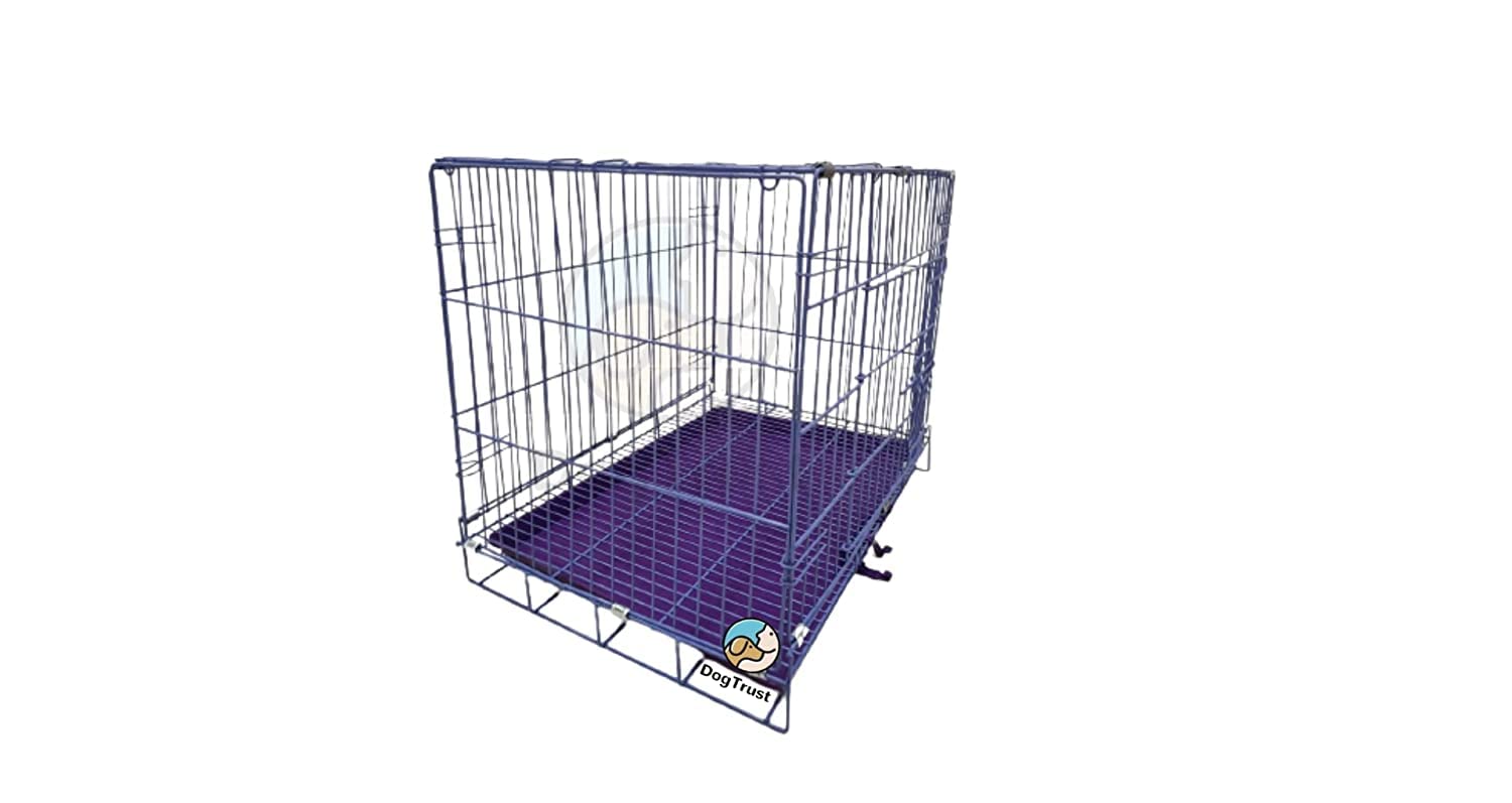 Dog Trust Dog Metal Crates Cage Kennel with Removable Tray Suitable for Large Adult Dog (Size 46 * 29 * 18) Colour- Purple (18Inch) 2