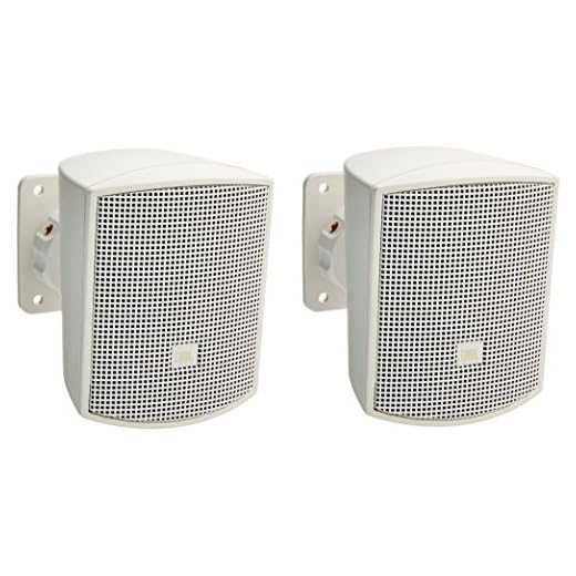 JBL Professional Control 52-WH Surface-Mount Satellite Speaker for Subwoofer-Satellite Loudspeaker System, White, Sold as Pair