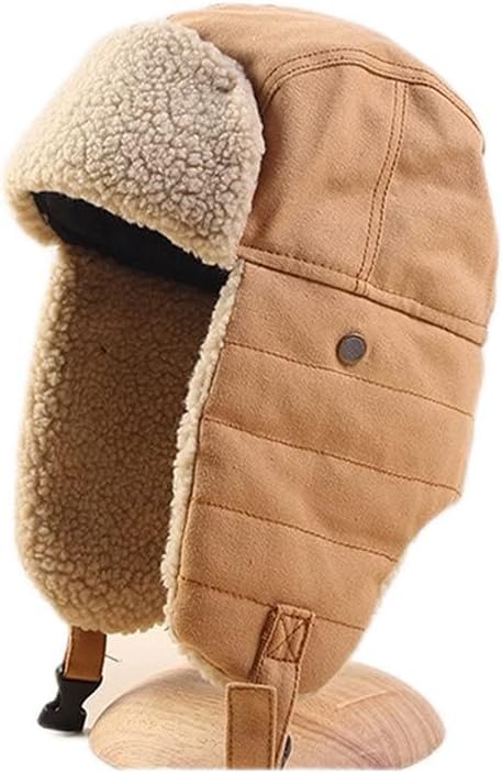 Warm Bomber Hats Earflap Hat Men Women Ear Flap Winter Windproof Cycling Skiing