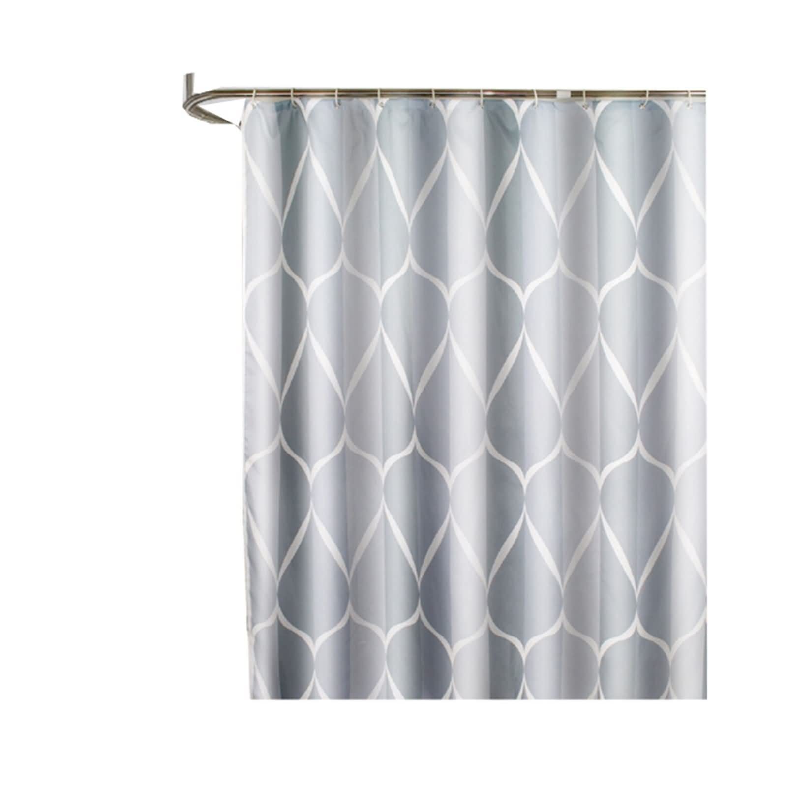 Homxi Shower Curtains 31x70 inch Polyester Shower Curtain Water Drop Shower Curtain Liner Washable Light Gray