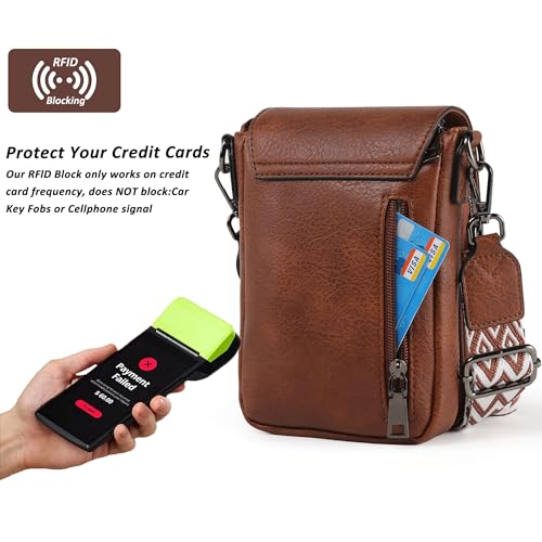 Small Crossbody Bags for Women, Small Purses with Card Slots Phone Purse Wide Adjustable Strap3