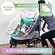 Petique Trailblazer Jogger Hundewagen für mittelgroße Hunde & Katzen, Luftreifen, verstellbarer Griff, Pee Pad, 3 Leinen, Regenhaube, Fahrradadapter – Farbe: Neptune